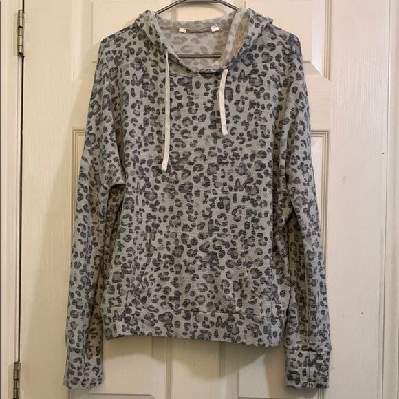 Royal Standard Leopard Brushed Hacci Hoodie Size Large - Picture 1 of 3